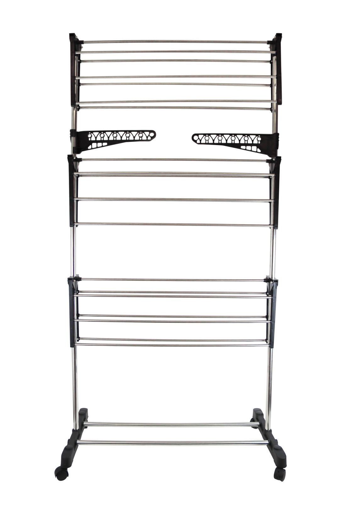 Silver & Black 3 Tier Clothes Airer