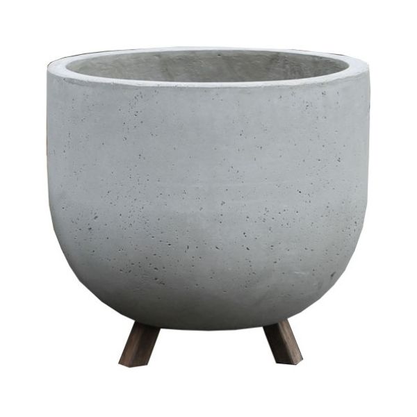 Round Garden Planter With Stand And Drainage Hole D38H35