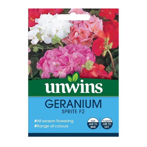 Unwins Seed Packet Geranium Sprite F2