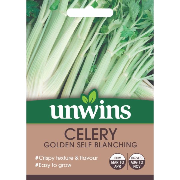 Unwins Seed Packet Celery Golden Soft Blancing