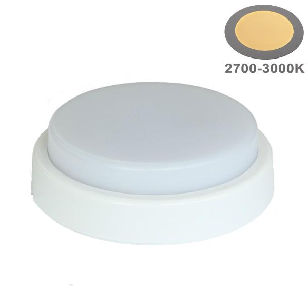 8W Led Surface Panel 640Lm Round Warm White Light - Ip65