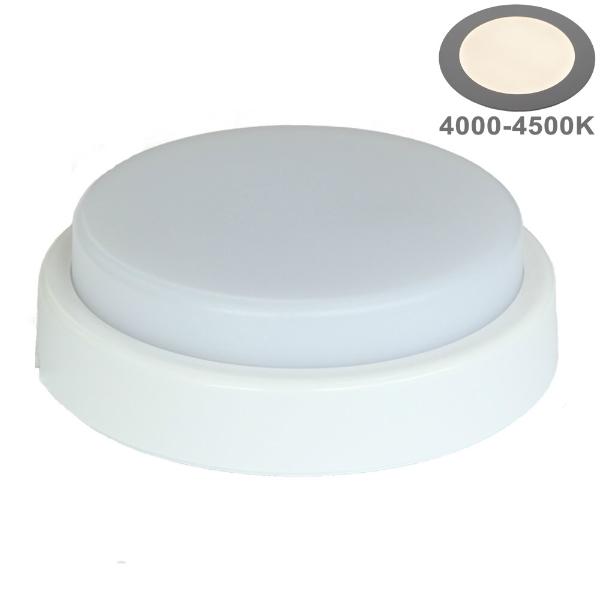 12W Led Surface Panel 900Lm Round White Light - Ip65