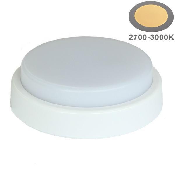 12W Led Surface Panel 900Lm Round Warm White Light - Ip65