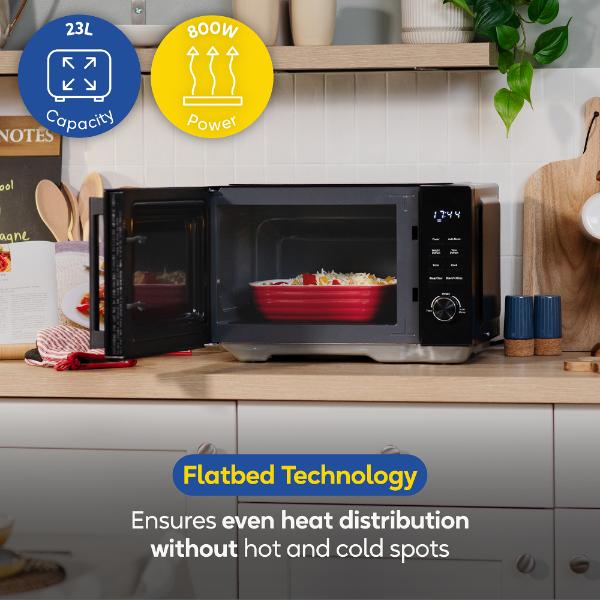 Russell Hobbs Black 23ltr Flatbed Digital Microwave