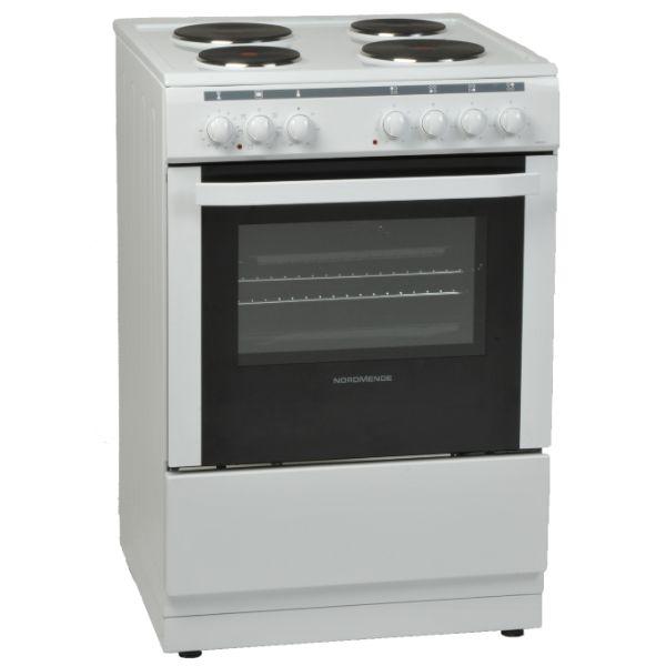 NordMende F/S 60cm Single Cavity Electric Static Cooker with Solid Plates White A Rated