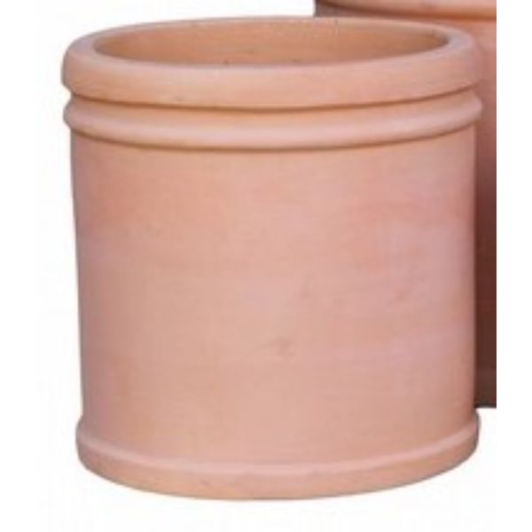 Round Garden Planter In Terracotta Material With Drainage Hole D30H30
