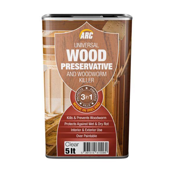 Arc Wood Preservative & Woodworm Killer Clear 5L