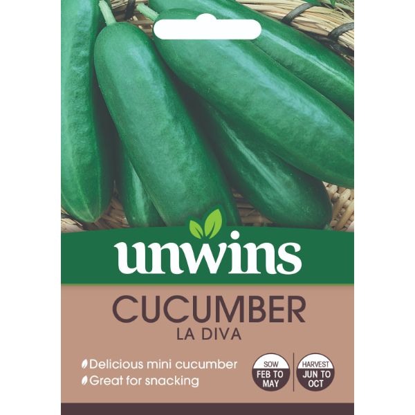 Unwins Seed Packet Cucumber (Mini) La Diva F1