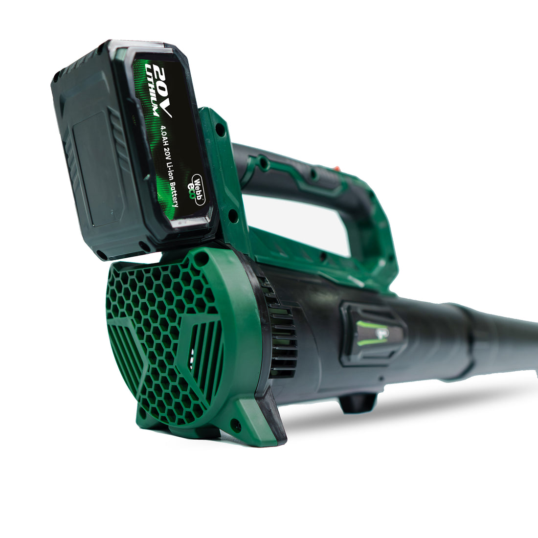 Webb Eco 20v Lithium Cordless 160km/h Axial Blower with 1 x 4ah battery & charger