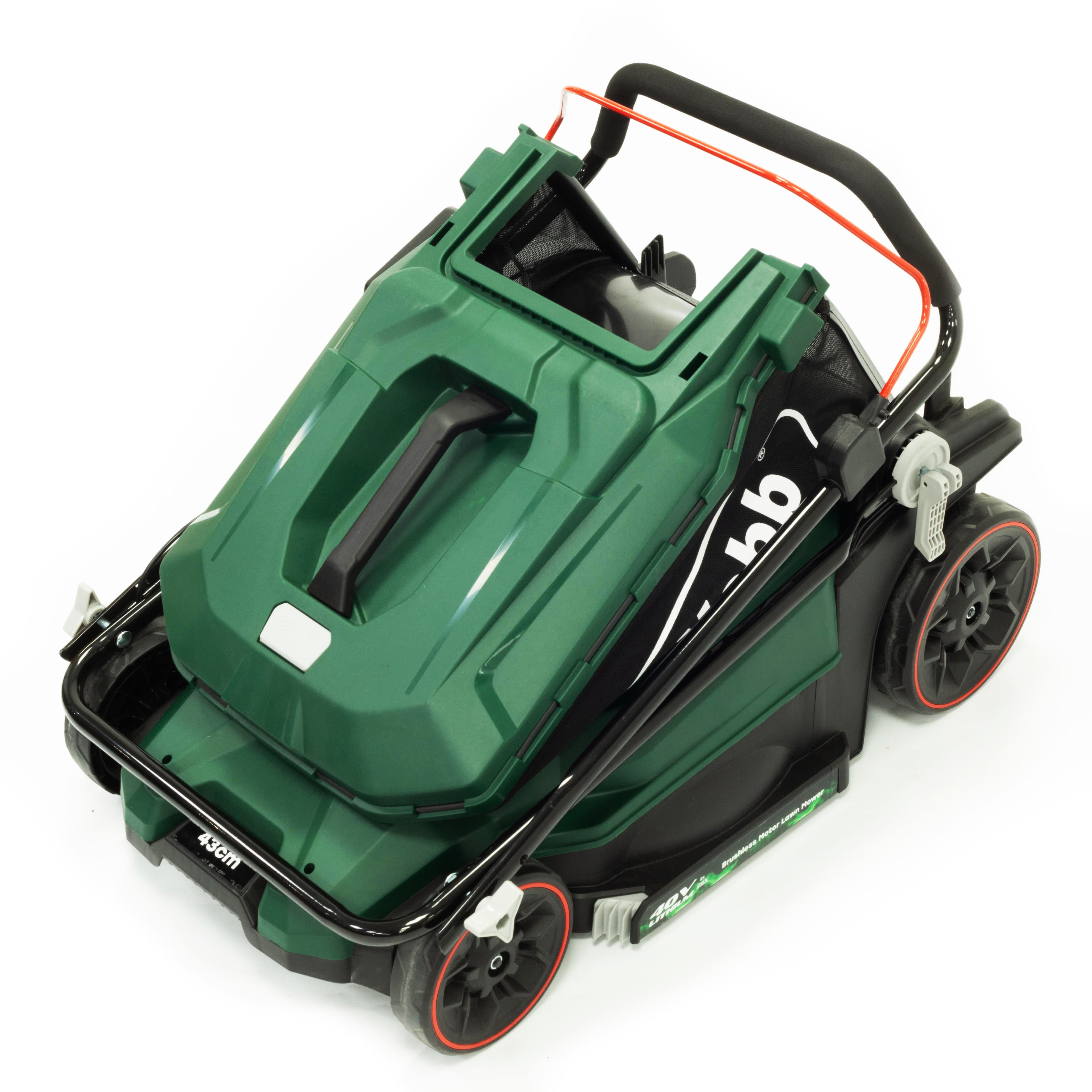 Webb Eco 40V Cordless Lawnmower 43cm with 2 x 4ah batteries & charger