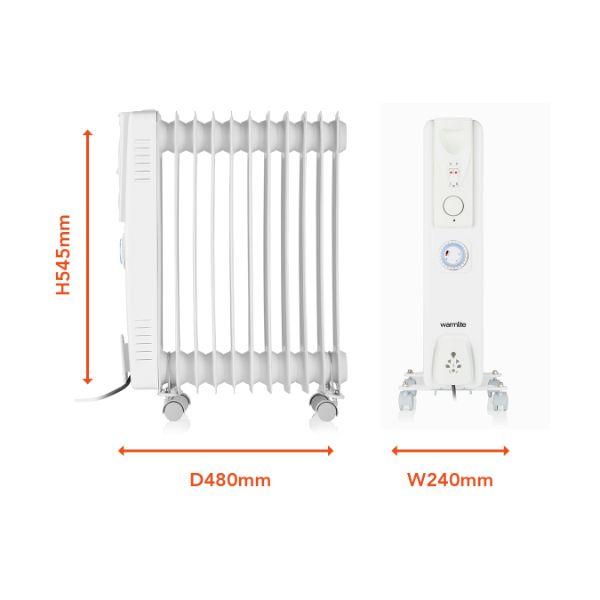 Warmlite 2500W Oil Filled Radiator