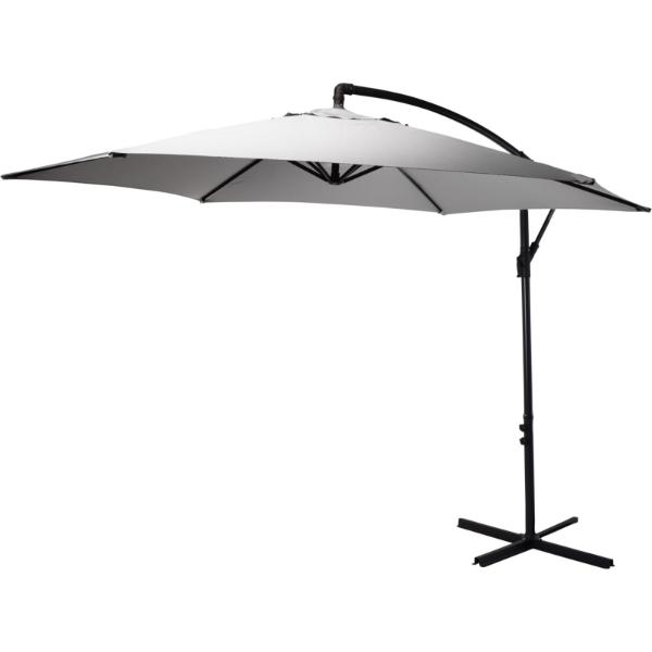 Hanging Parasol / Umbrella Banana Diameter 300cm Light Grey