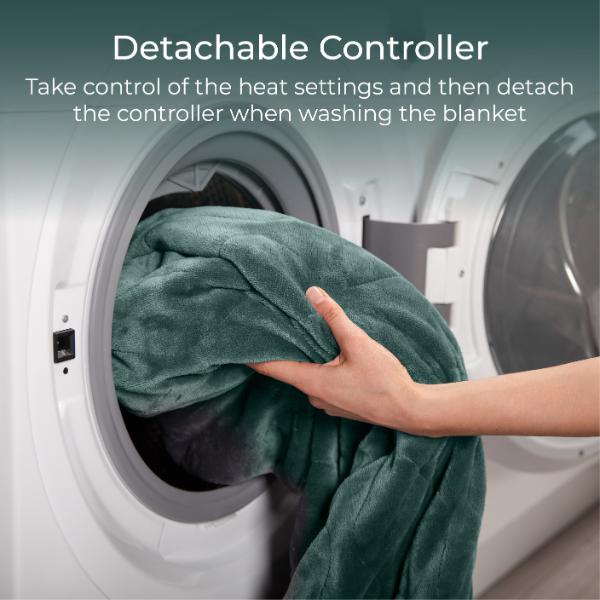 Carmen Heated Throw 160 x 130cm Sage Green