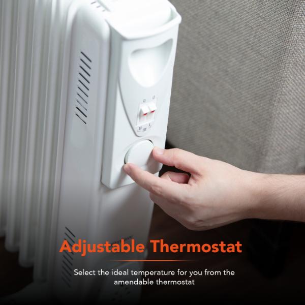 Warmlite 2000W Oil Filled Radiator White