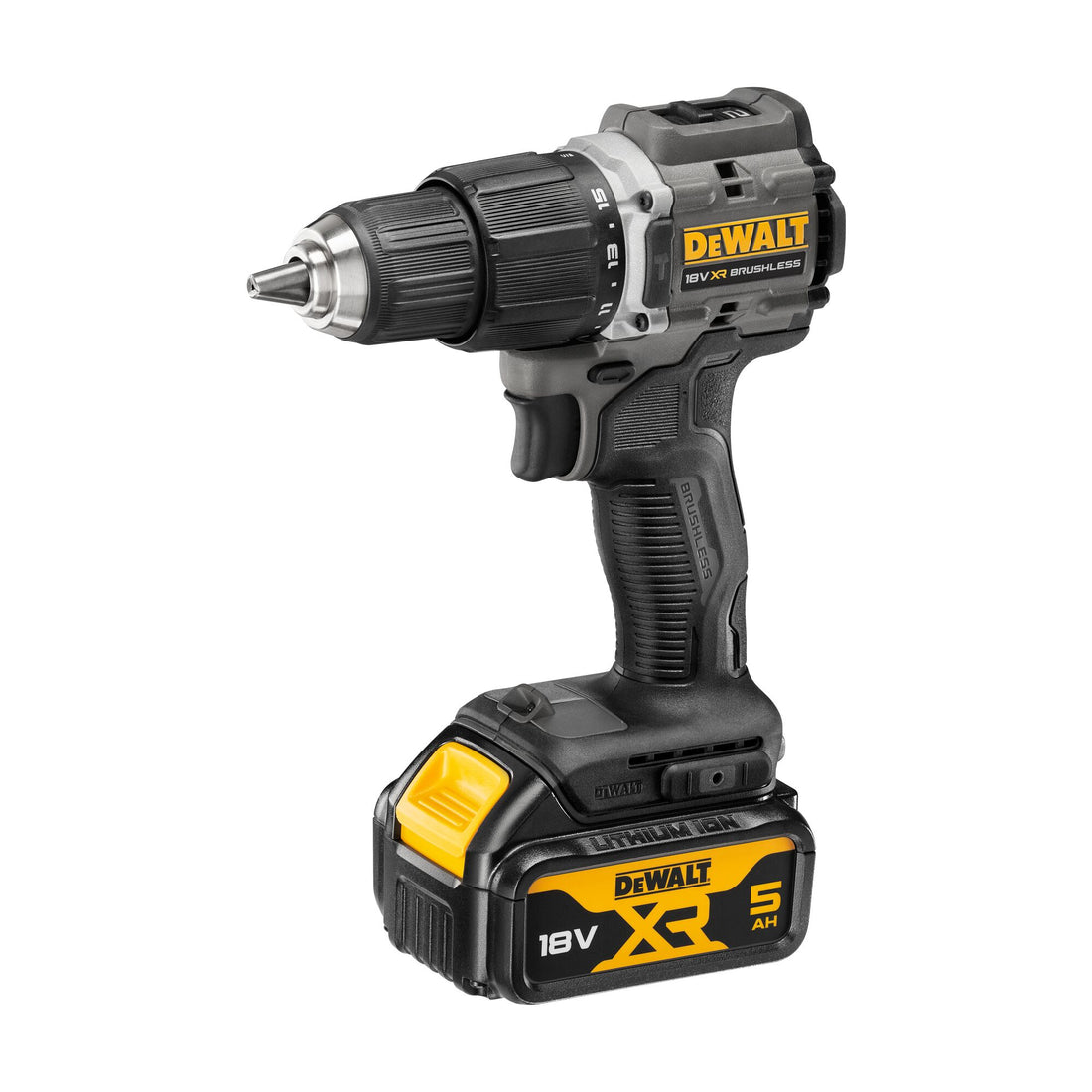 Dewalt Cordless Black 18V Combi Drill with 2 X 5AH Batteries & Charger &