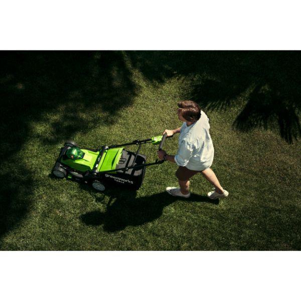 GREENWORKS 40V 41CM/16" CUT BATTERY LAWNMOWER with 2 X 2AH Batteries & Charger