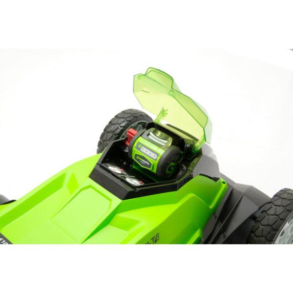 GREENWORKS 40V 41CM/16" CUT BATTERY LAWNMOWER with 2 X 2AH Batteries & Charger