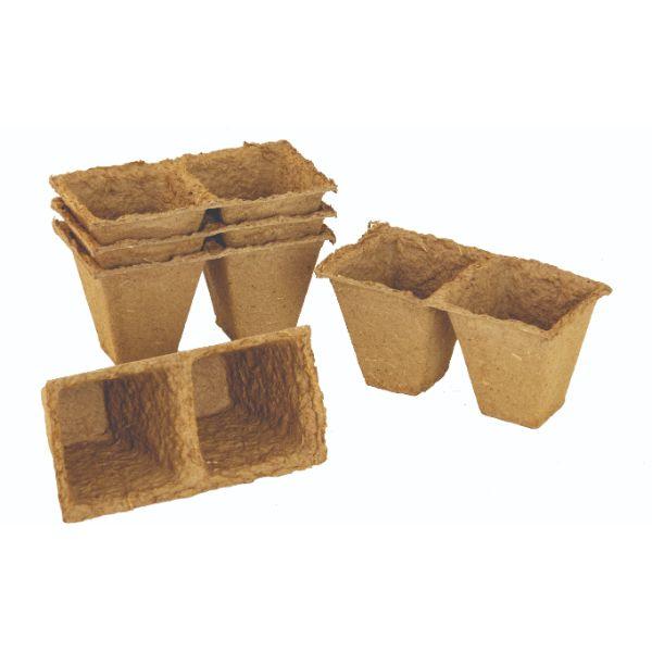 Gro-Sure Fibre Pots Square 6cm 20pk