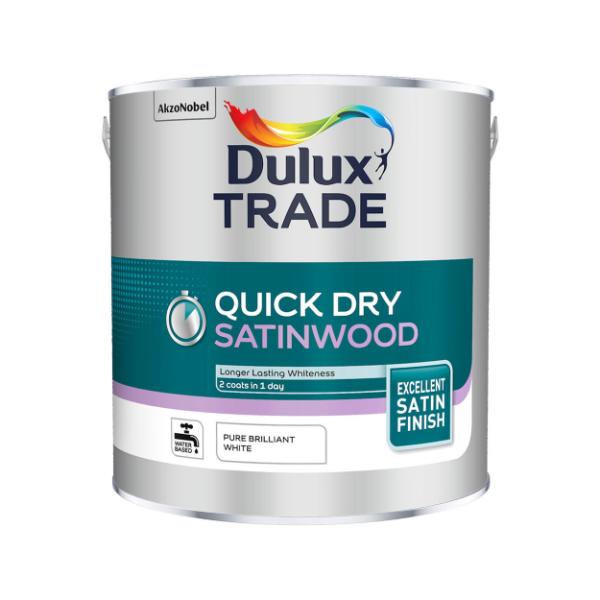 Dulux Trade Quick Dry Satinwood White 2.5L