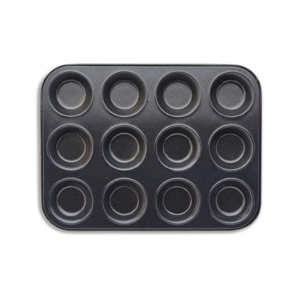 Non-Stick 12 Hole Shallow Baking Pan 32x24cm
