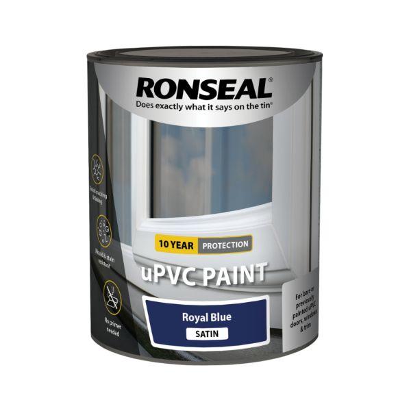 Ronseal Upvc Paint Royal Blue Satin 750Ml