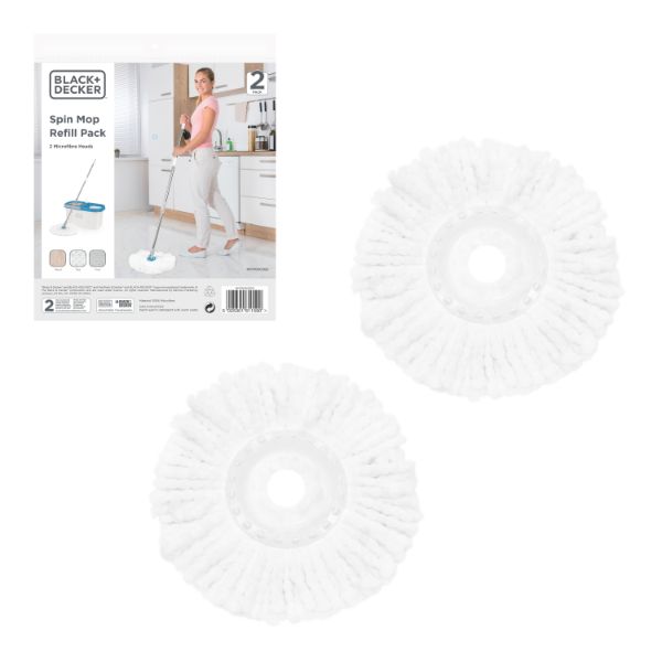 Black & Decker 2 pack Spin Mop Refill Heads