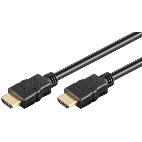 Goobay HDMI male to HDMI male High Speed cable with Ethernet - Black 1.0m
