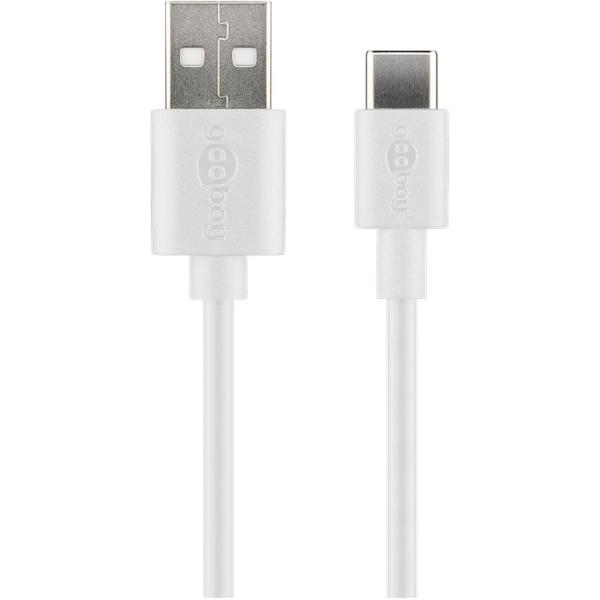 Goobay USB-C charging And Sync Cable (USB-A > USB-C) White 1m