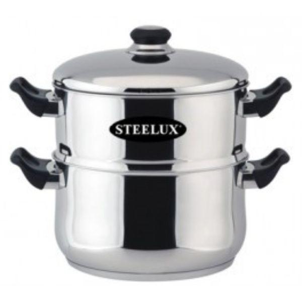 Steelex 24Cm 2 Tier Steamer Set