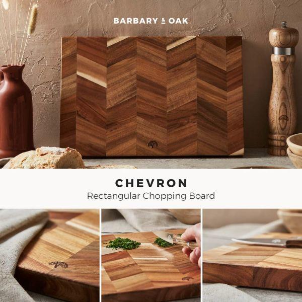 Barbary & Oak Rectangle Chopping Board Chevron