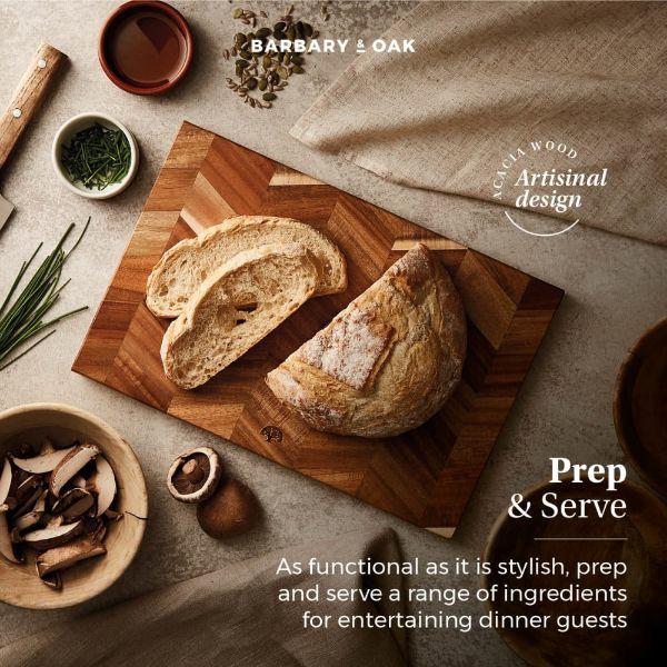 Barbary & Oak Rectangle Chopping Board Chevron