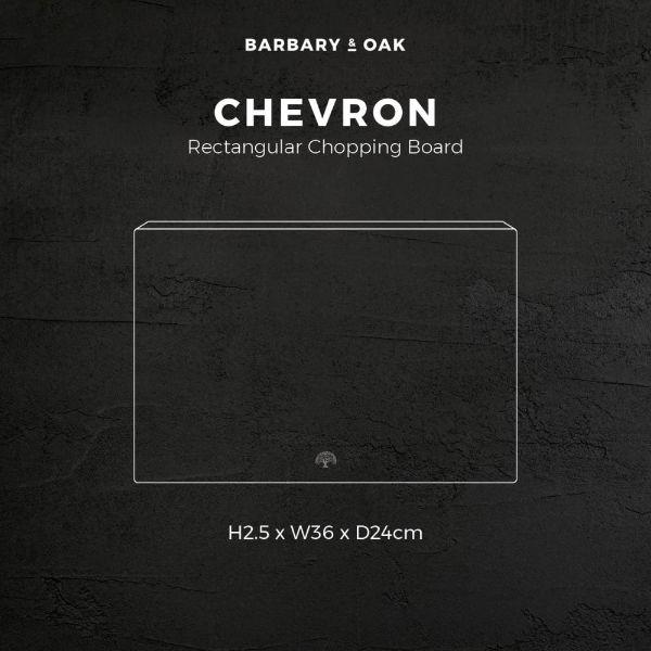 Barbary & Oak Rectangle Chopping Board Chevron