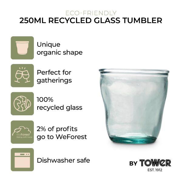 Barbary & Oak 250ml Recycled Glass Tumbler
