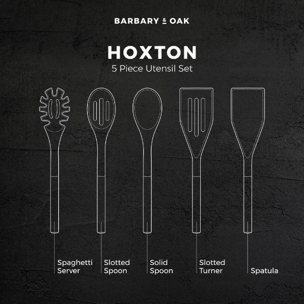 Barbary & Oak Hoxton 5 Piece Utensil Set with Holder