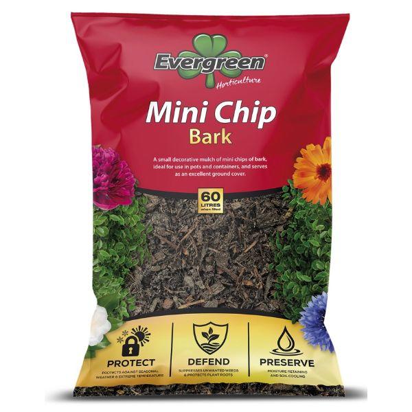 Evergreen Mini Chipped Bark 60L
