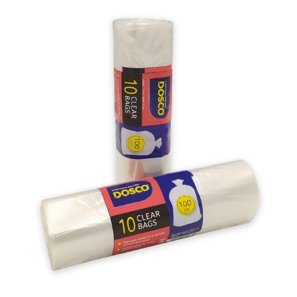 Dosco 100L clear bags