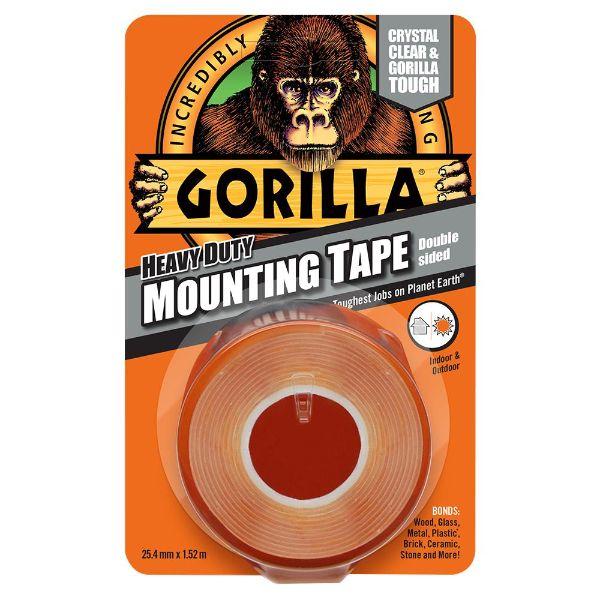 Gorilla Heavy Duty Mounting Tape Clear 1.52m