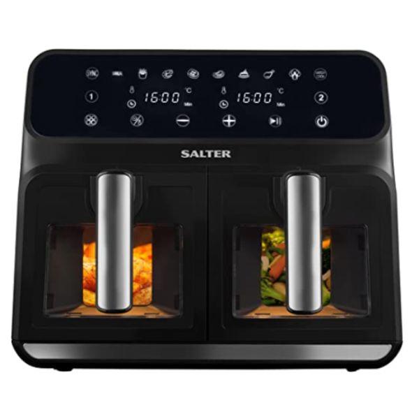 Salter 7.6L Dual Air Fryer With Glass Window
