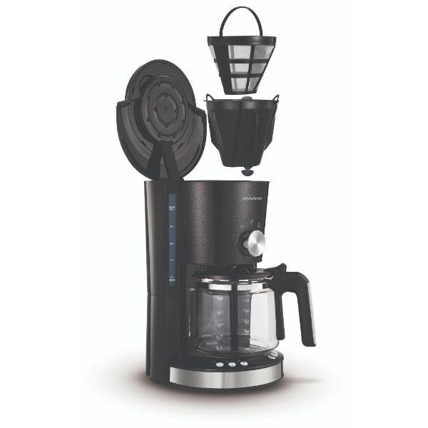 Morphy Richards Black 1.25L Pour Over Programmable Coffee Maker