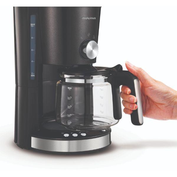 Morphy Richards Black 1.25L Pour Over Programmable Coffee Maker