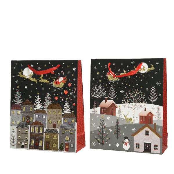 Rectangle Paper Giftbag With Handle - 2 Designs