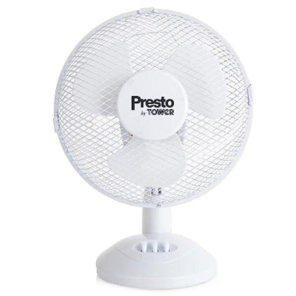 Tower Presto 9" Desk Fan White