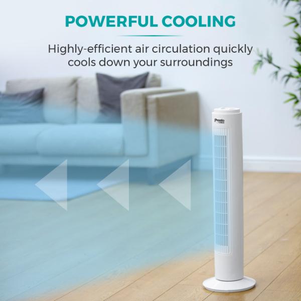 Tower Presto 29" Tower Fan White