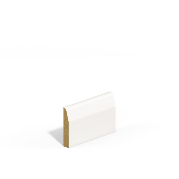 SAM22 Chamfered & Round Primed MDF Skirting/Architrave 18X144mm X5.49M
