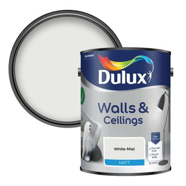Dulux Walls & Ceilings Matt White Mist 5L