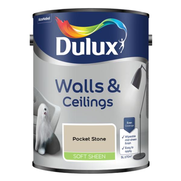 Dulux Walls & Ceilings Soft Sheen Pocket Stone 5L