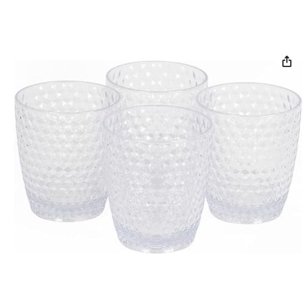Cambridge Fete Diamond 4Pc Tumbler Set - Clear