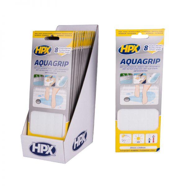Aqua grip anti-slip tape (8 pieces) - transparent 20mm x 240mm