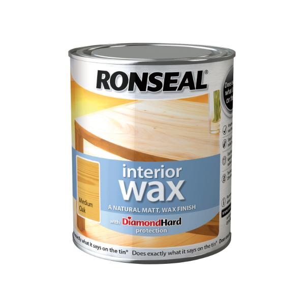 Ronseal Wax Medium Oak 750Ml