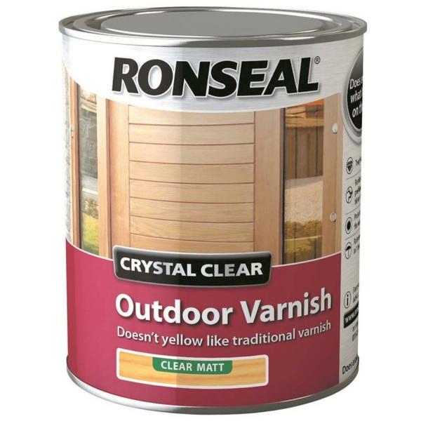 Ronseal Crystal Clear Outdoor Varnish Matt 250Ml
